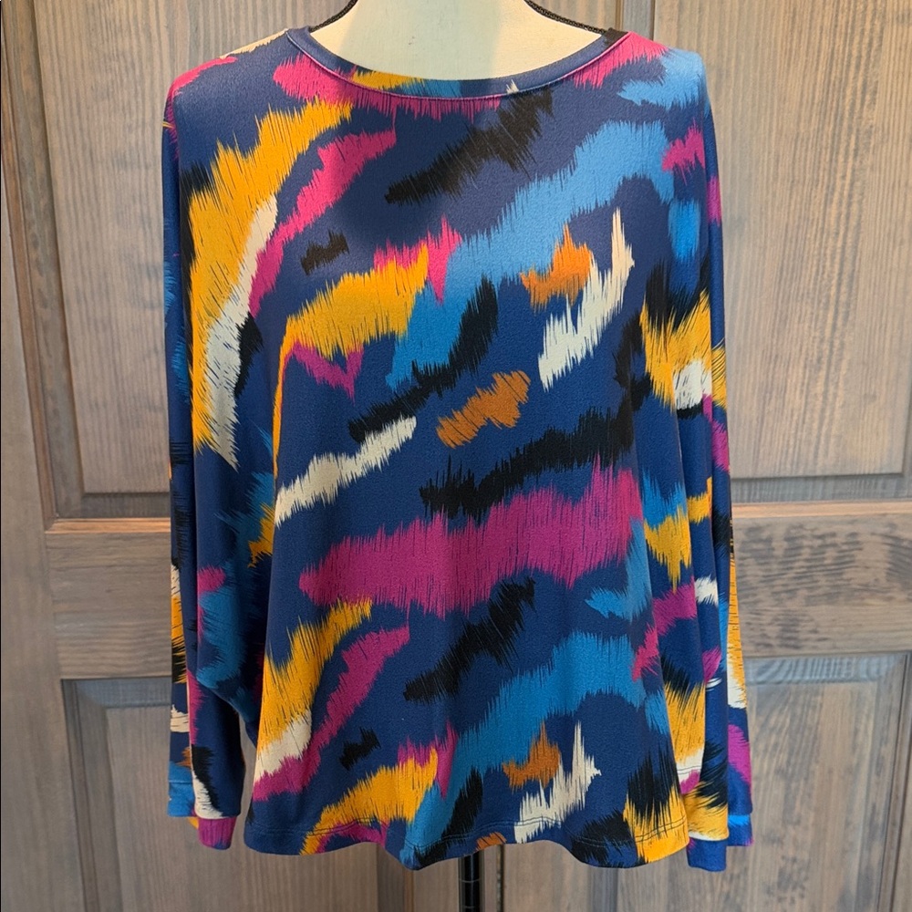 Colorful Abstract Long Sleeve Women's Top